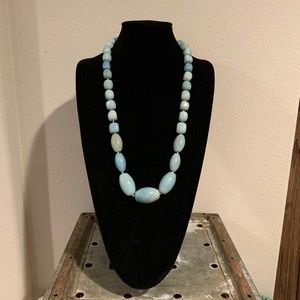 Long Natural Stone Necklace